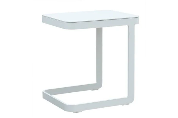Duo of aluminum sun loungers + coffee table - COMO Taupe