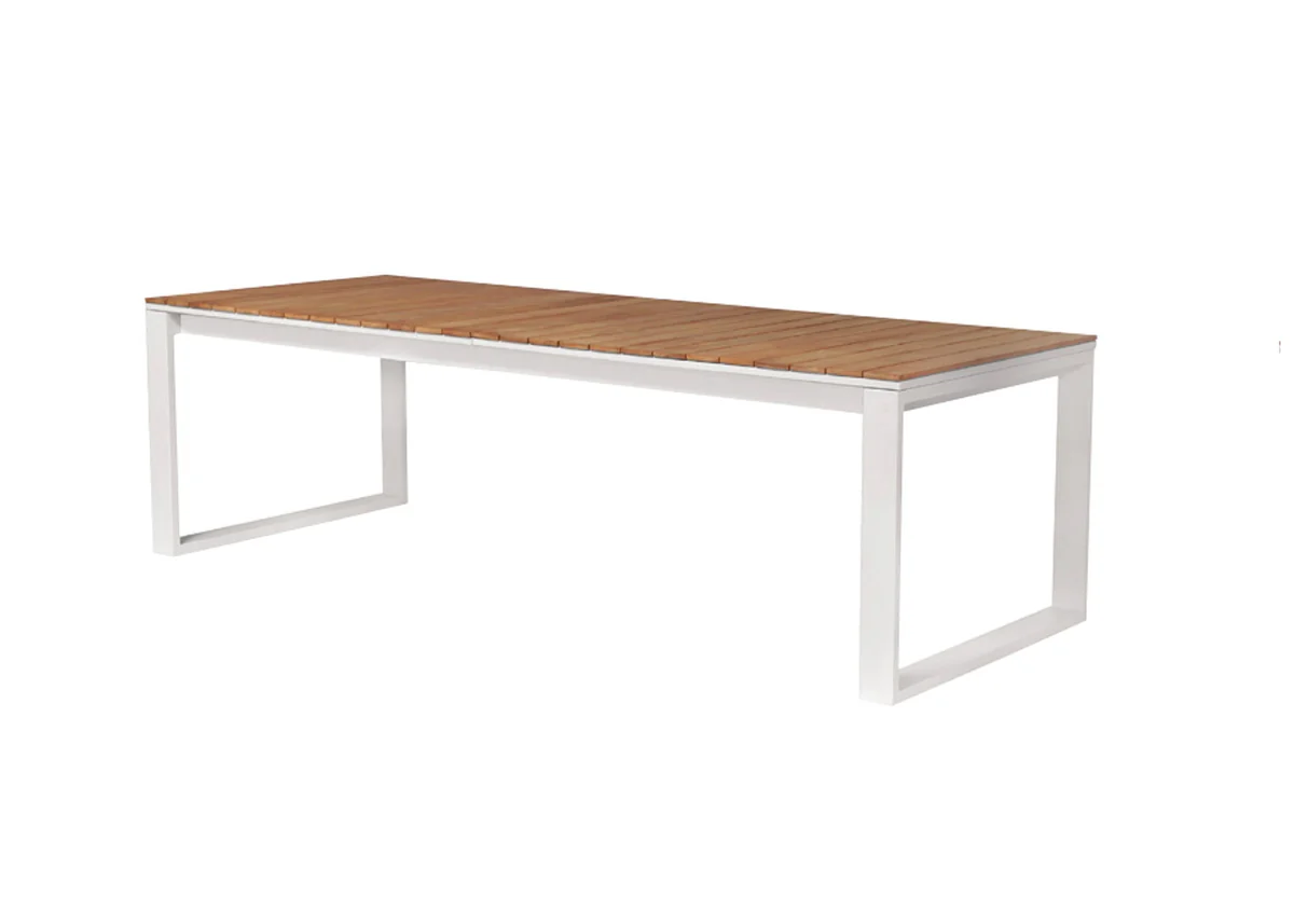 High-end teak and aluminum garden table - COMO 240CM