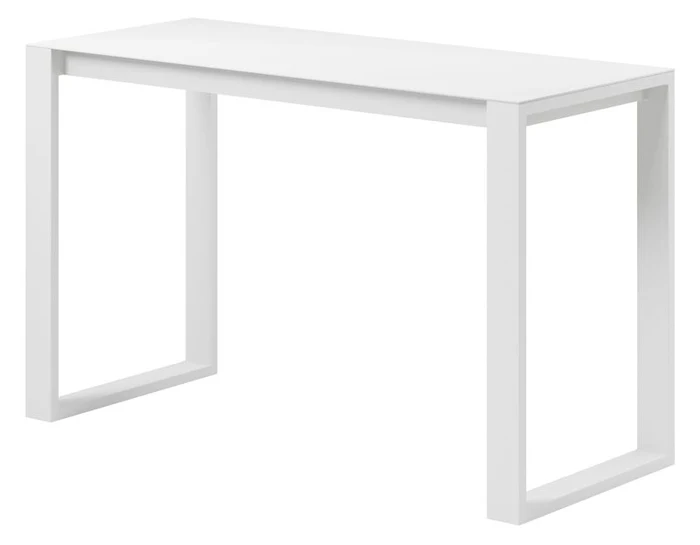 Garden Bar Table Set for 6 people in white aluminum - COMO BAR