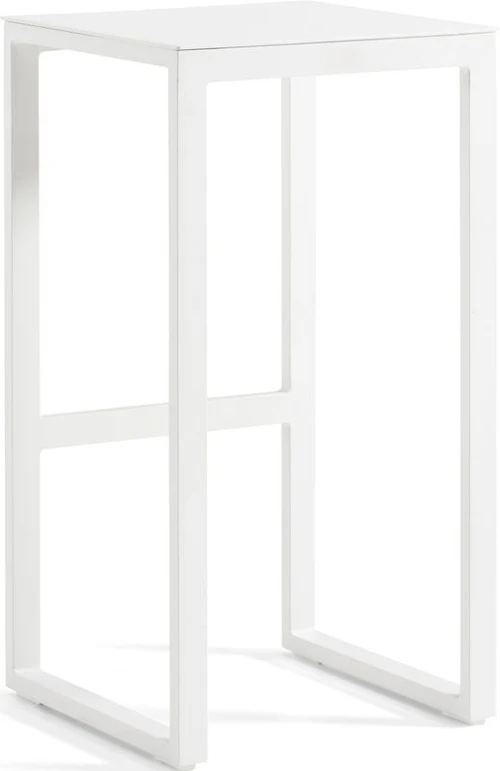 Garden Bar Table Set for 6 people in white aluminum - COMO BAR
