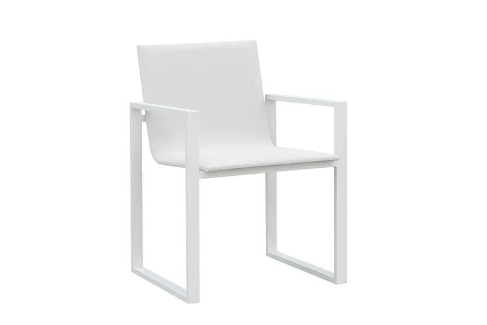 Designer aluminum garden chair - COMO white (set of 2)