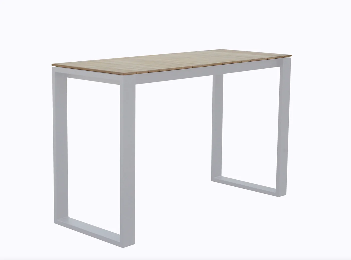 High-end aluminum and teak wood garden bar - COMO BAR