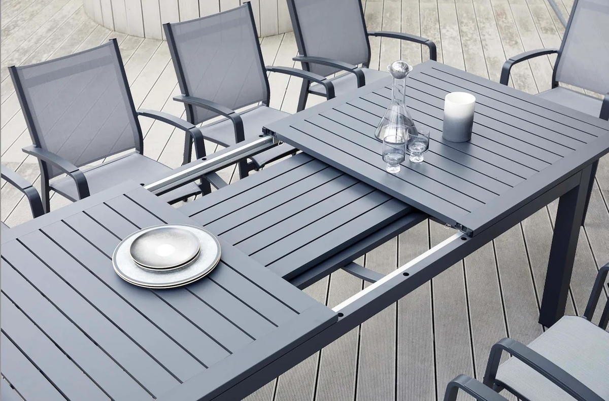 Extendable aluminum table - FILLY