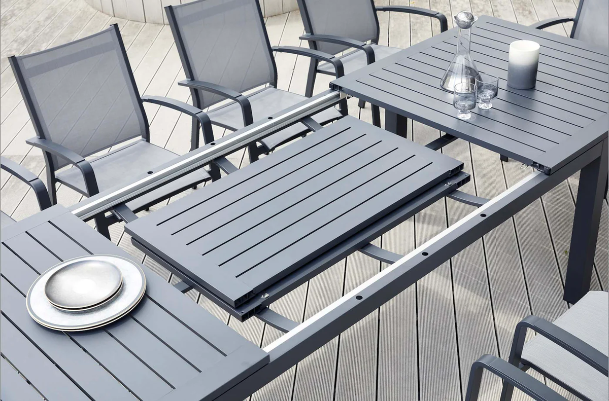 Extendable aluminum table - FILLY