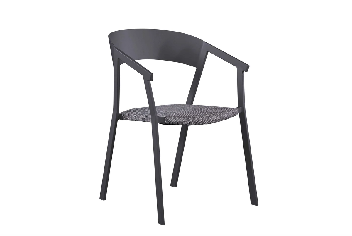 Aluminum garden dining armchair (set of 2) - LARA