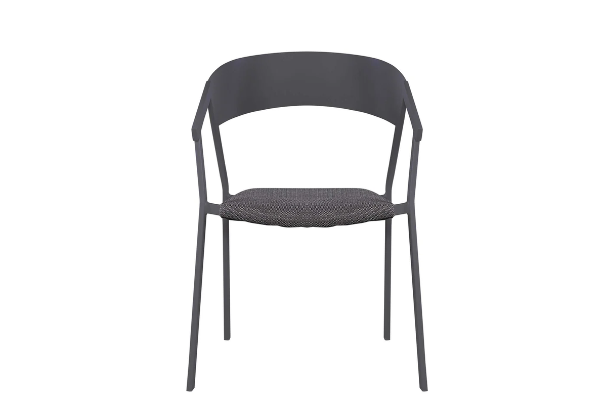 Aluminum garden dining armchair (set of 2) - LARA