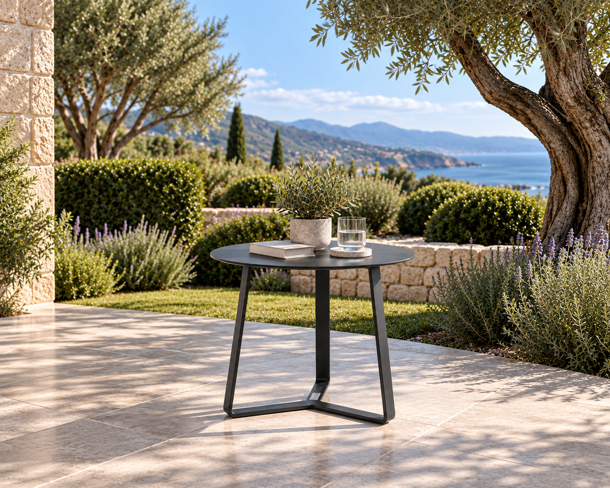 Chilean, Aluminum garden deck chair - KASSY BLACK