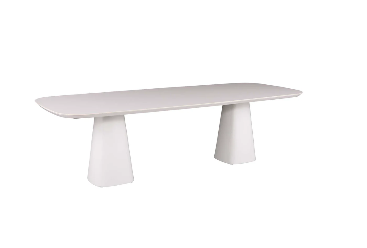 High-end aluminum garden dining table - with MILO ceramic top