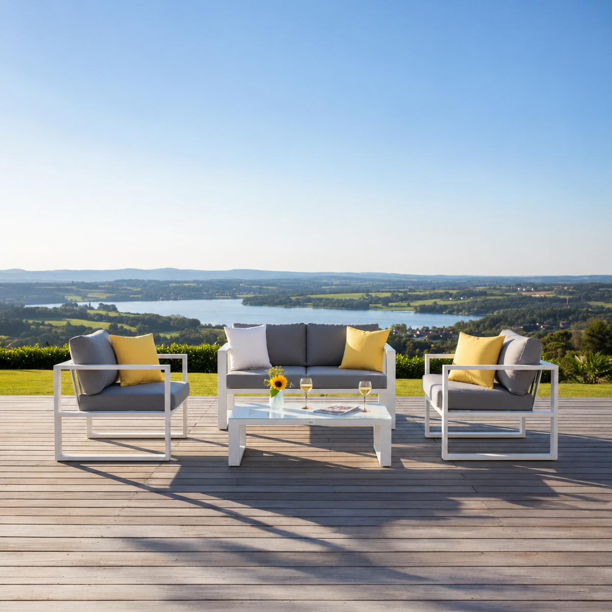 Modern aluminum outdoor garden furniture set - JELLY MINI