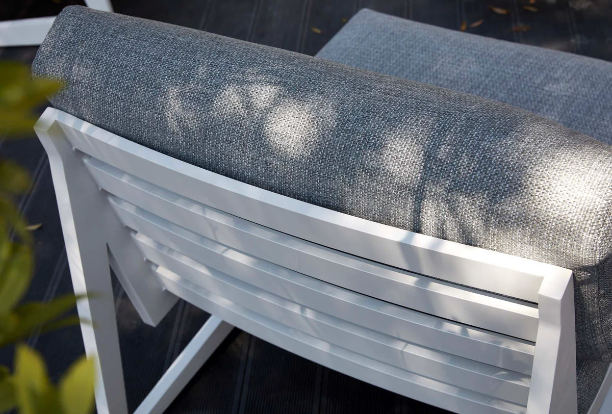 Modern white aluminum garden furniture - LEO
