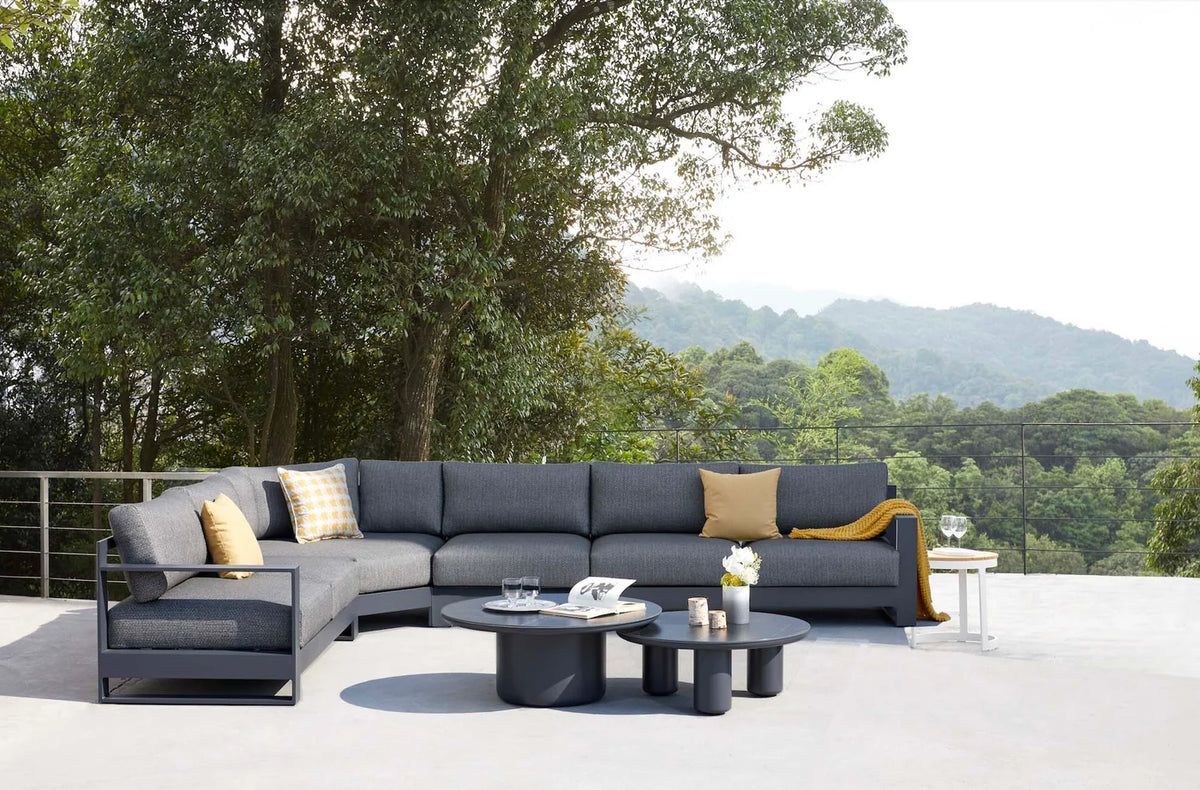 High-end modular designer aluminum garden furniture - IRIS COZY BLACK
