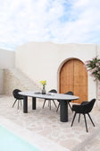 Outdoor dining armchair in aluminum and resin with AGORA cushions (set of 2) - MILO BLACK