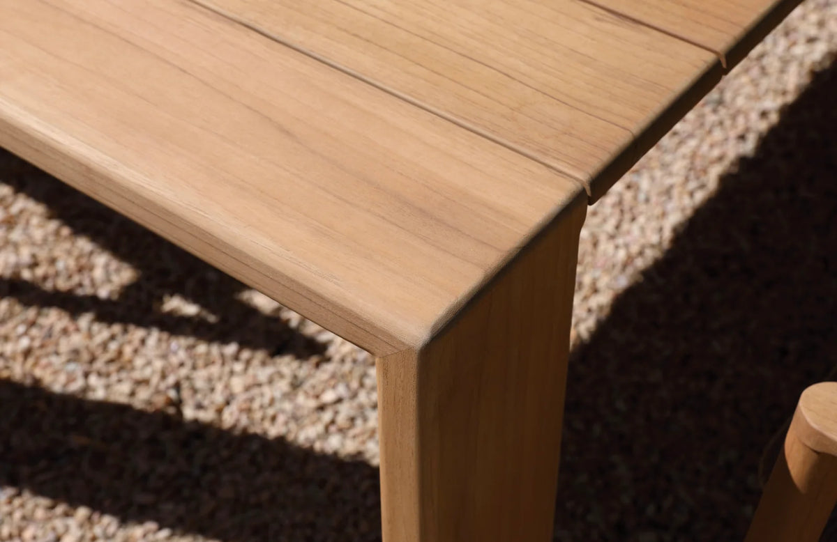 High-end dining table in solid teak - PAULA