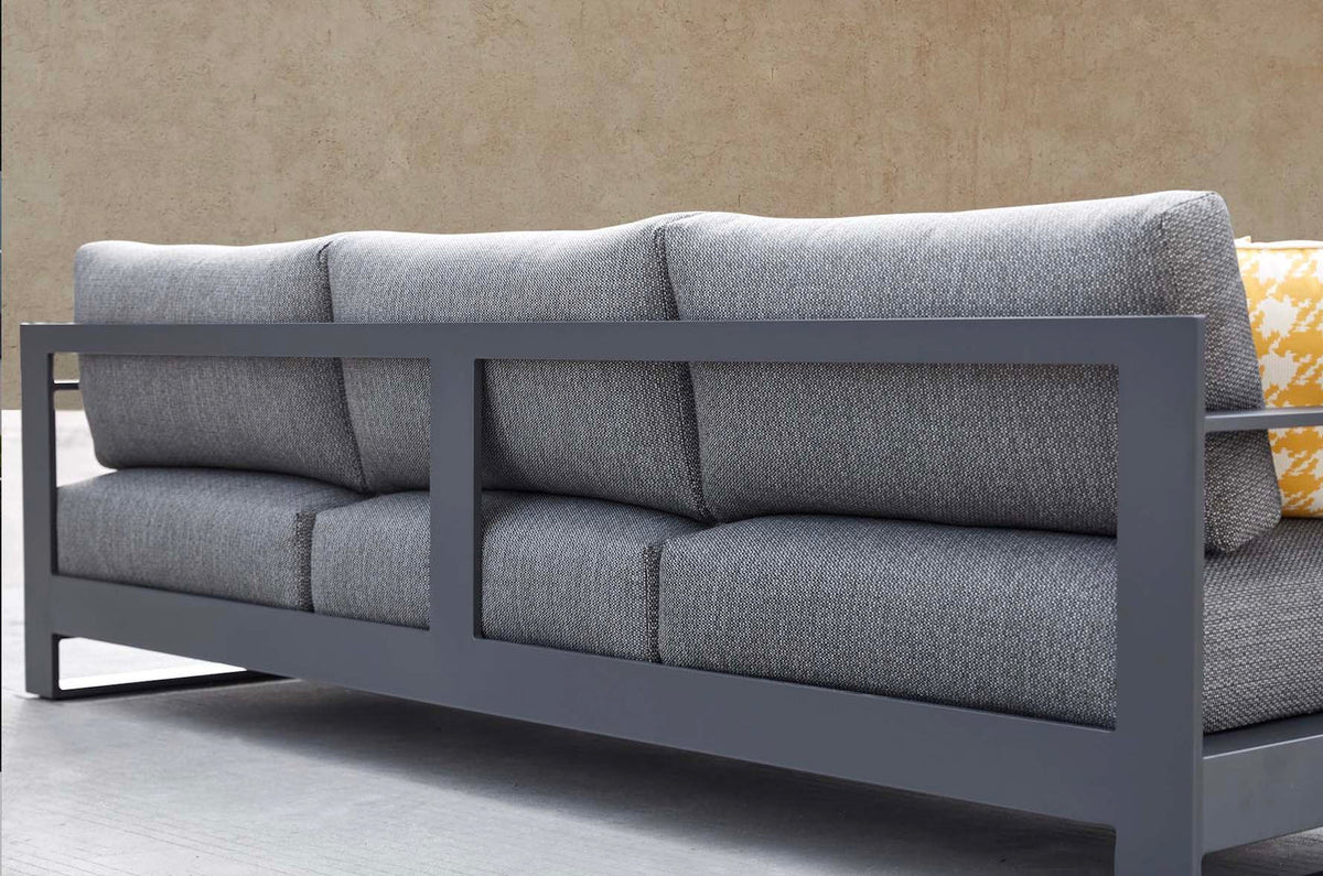 High-end aluminum design garden sofa lounge - IRIS BIS BLACK