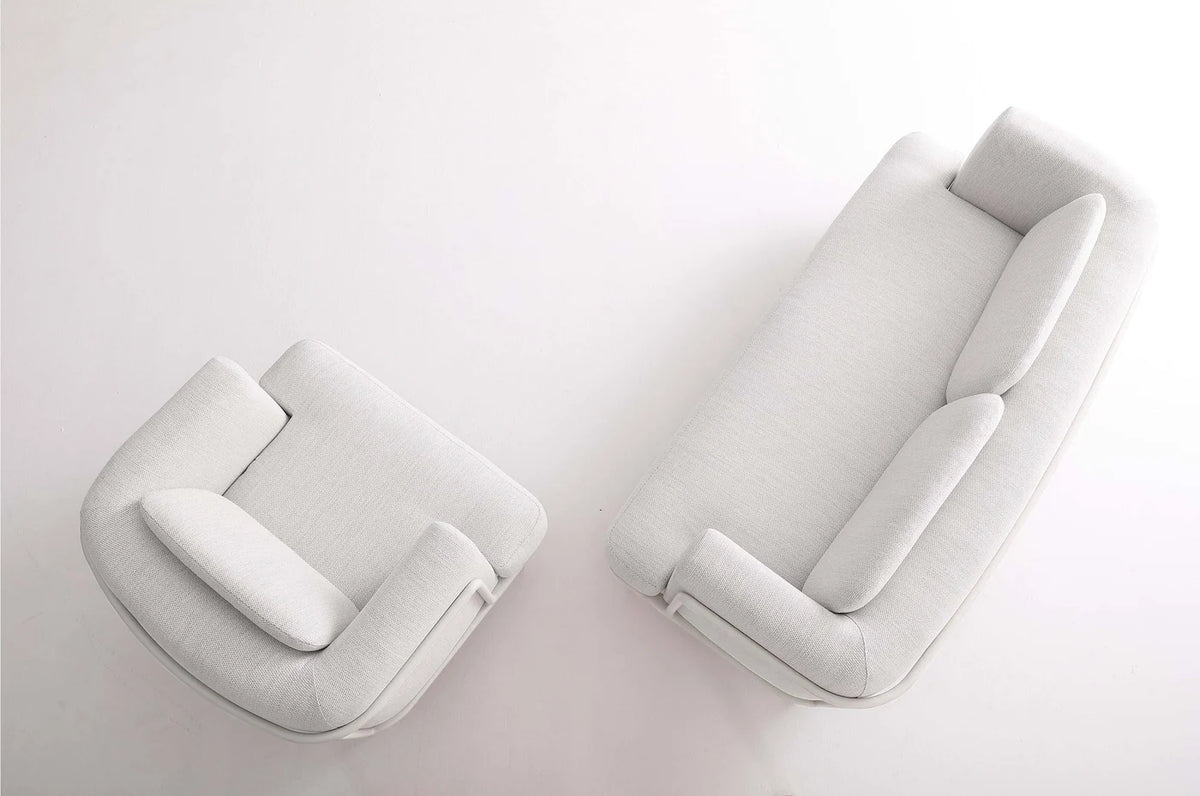 Modern aluminum outdoor garden sofa - FLORA