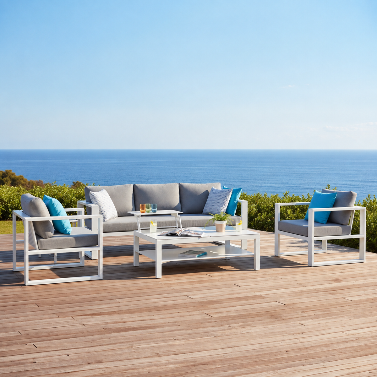 5-seater aluminum garden furniture - JELLY