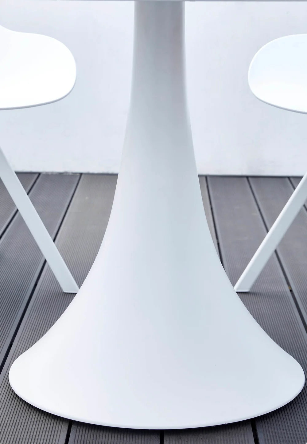 Round aluminum garden table - FANO WHITE
