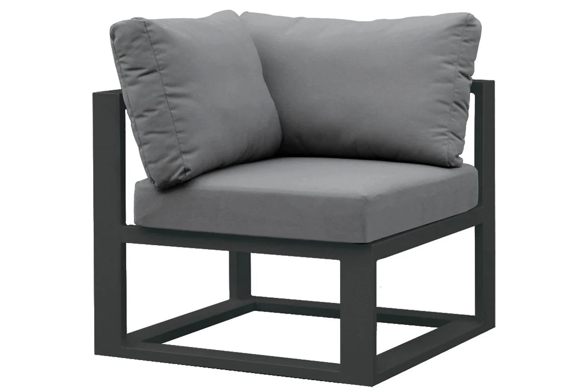 Aluminum corner garden furniture set - BELLY COOL BLACK