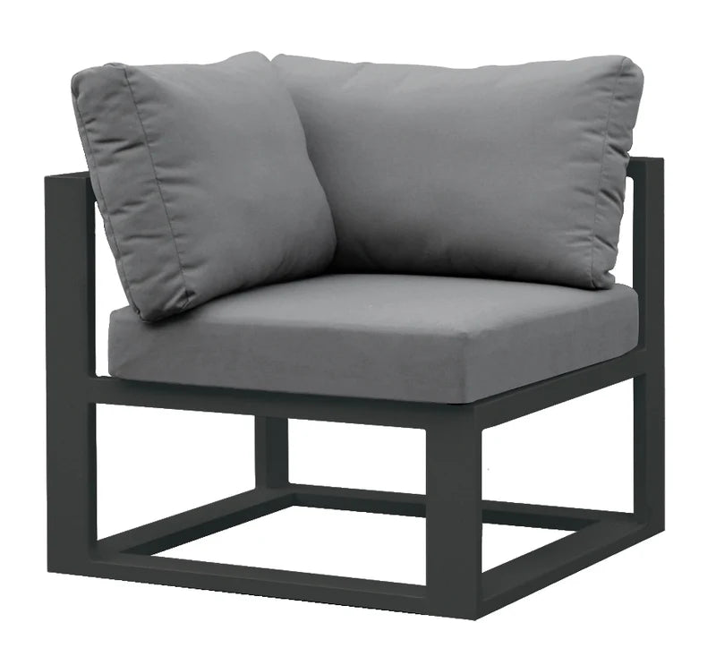 Aluminum corner garden furniture - BELLY BLACK