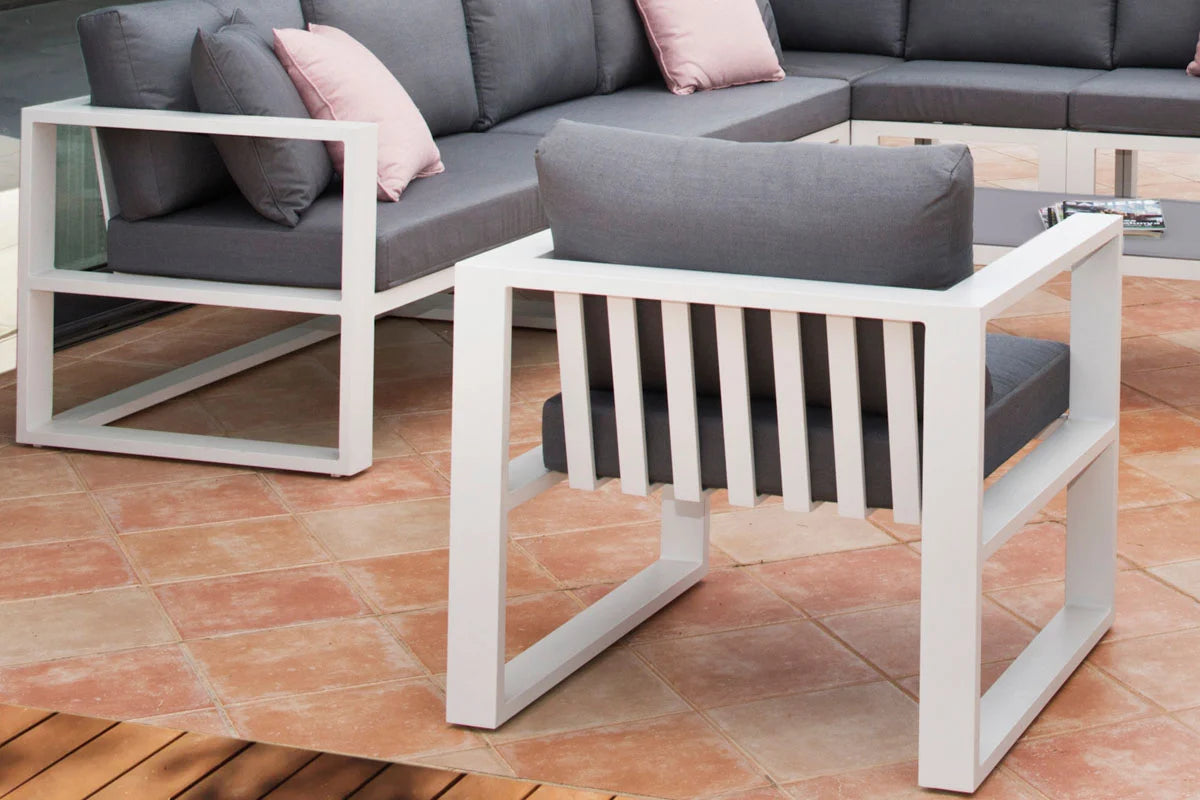 Large high-end aluminum corner sofa 8 seats - BELLY COOL