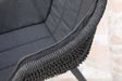 Outdoor dining armchair in aluminum and resin with AGORA cushions (set of 2) - MILO BLACK