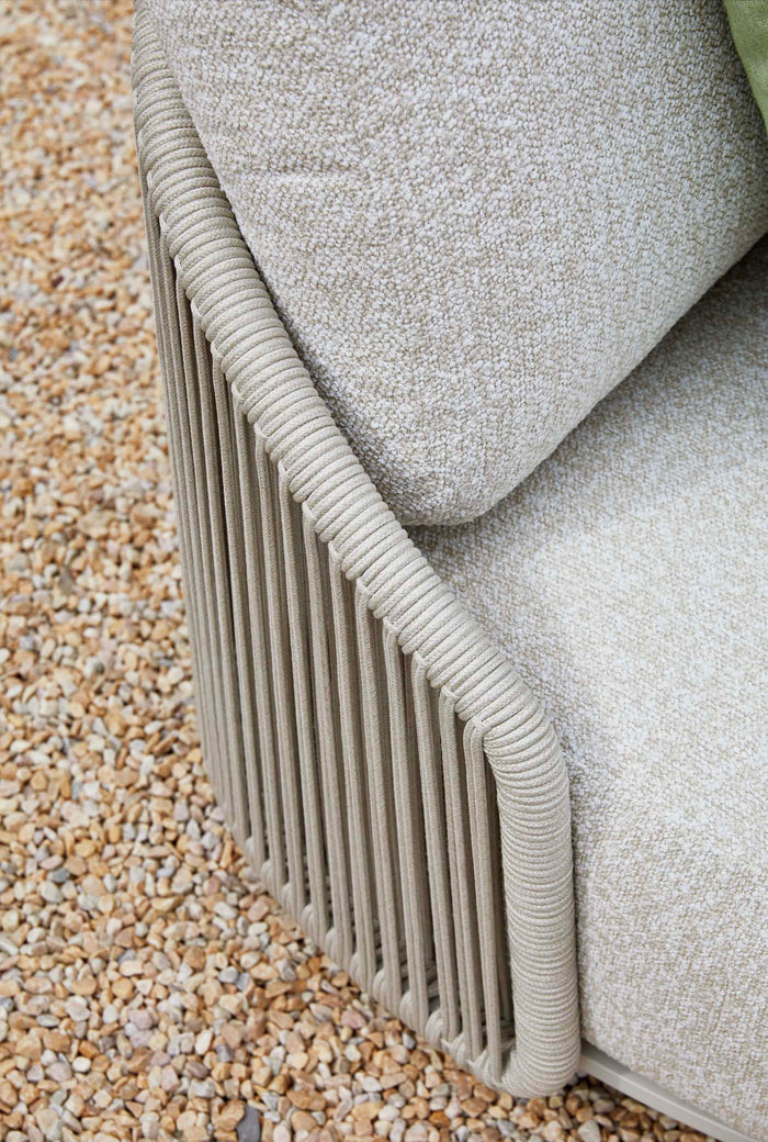 High-end garden furniture in aluminum and rope - AURA BEIGE