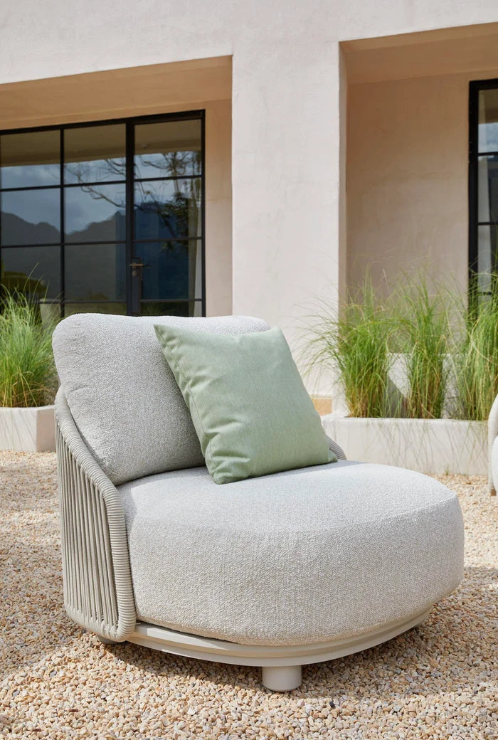 High-end garden furniture in aluminum and rope - AURA BEIGE