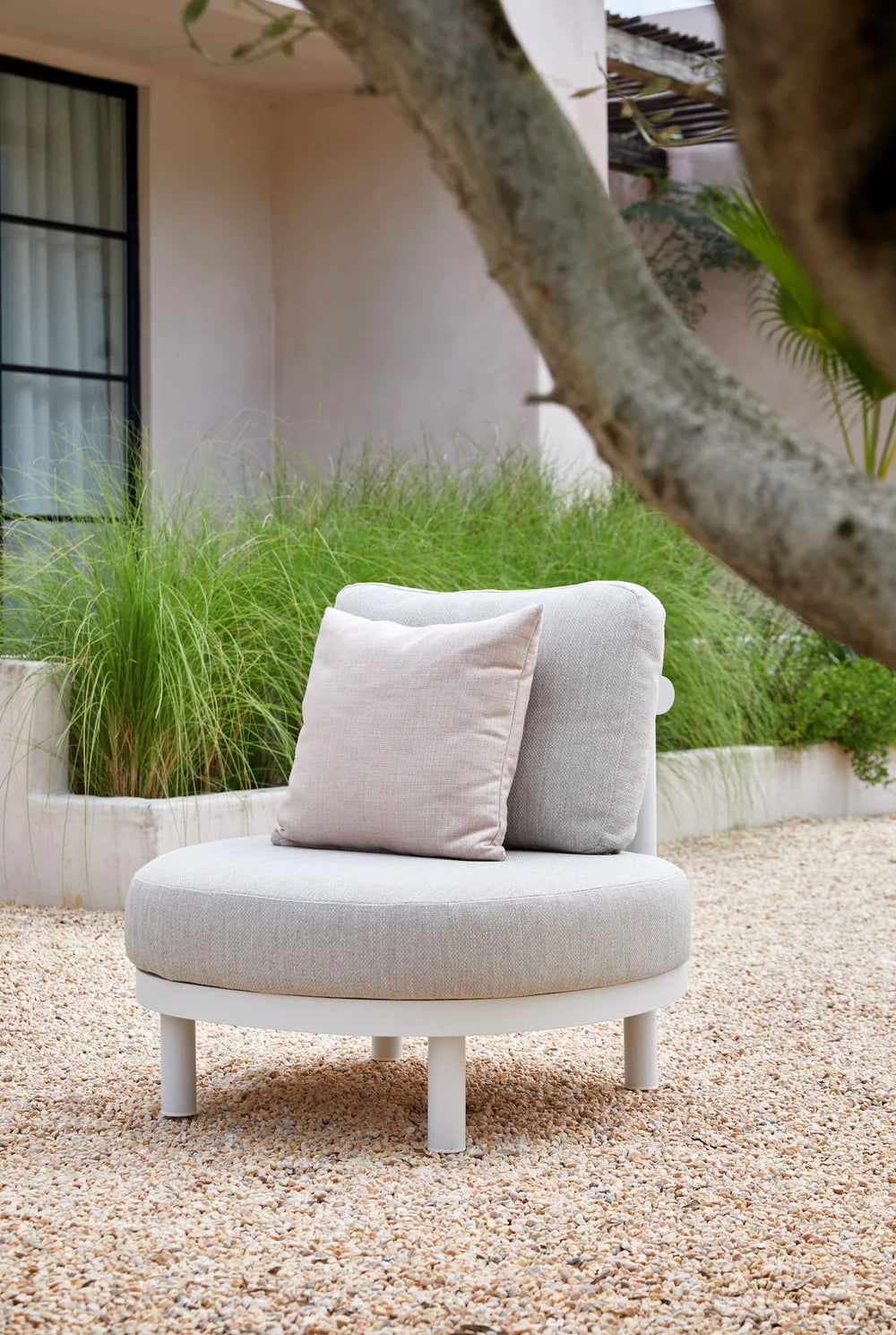 Aluminum design outdoor garden sofa - WHITE AMBER