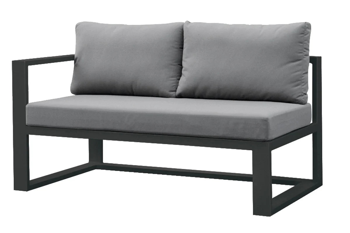 Aluminum corner garden furniture set - BELLY COOL BLACK