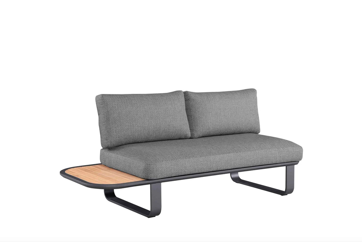 Modern aluminum garden corner sofa - EMY BLACK