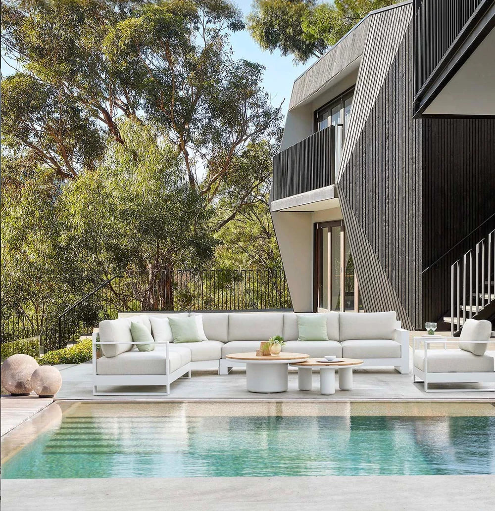 Large modern modular high-end aluminum garden furniture - IRIS