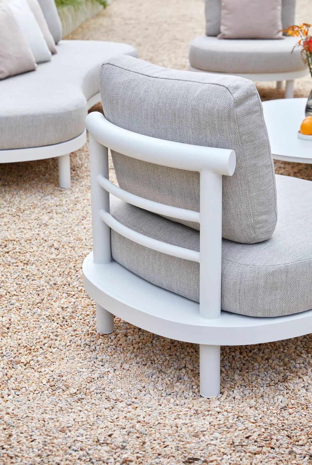 Aluminum design outdoor garden sofa - WHITE AMBER