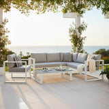 Aluminum corner garden furniture - BELLY MINI