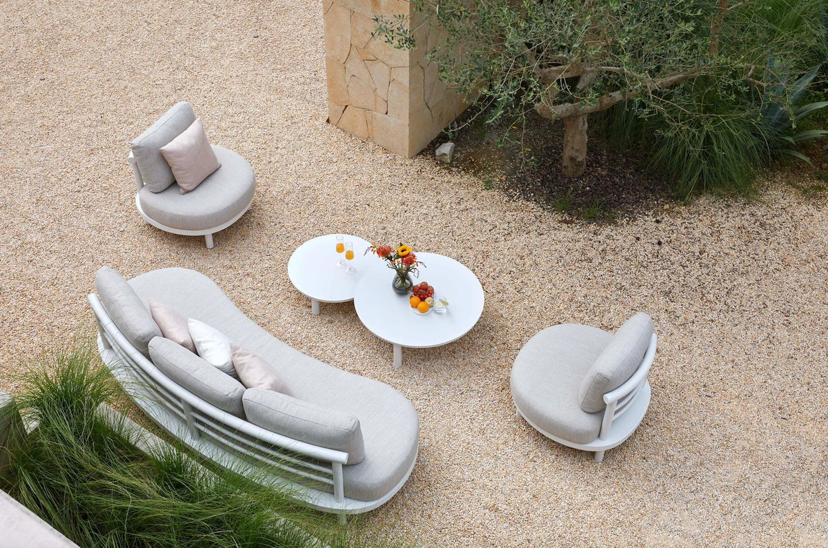 Aluminum design outdoor garden sofa - WHITE AMBER