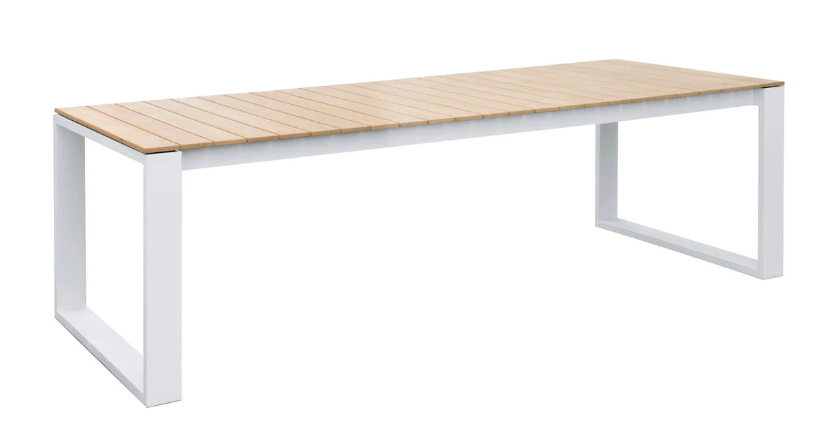 High-end teak and aluminum garden table - COMO 200CM