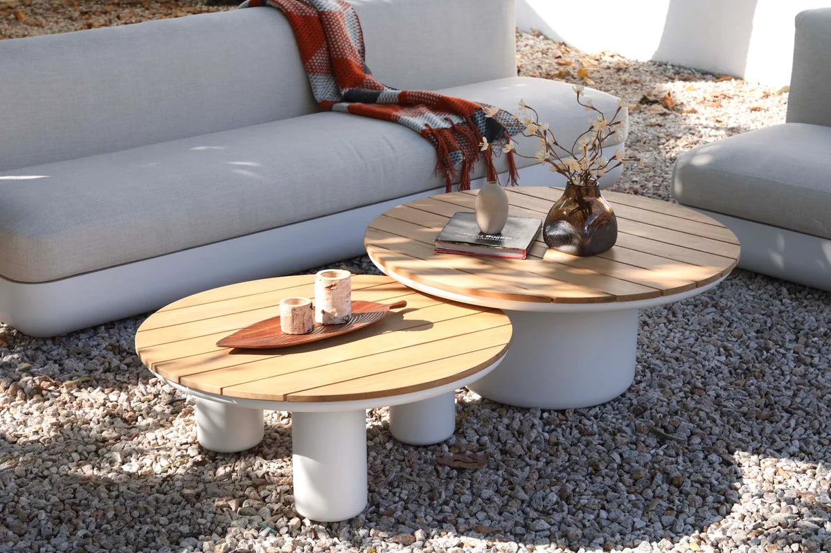 High-end garden furniture in white aluminum - MAÉ