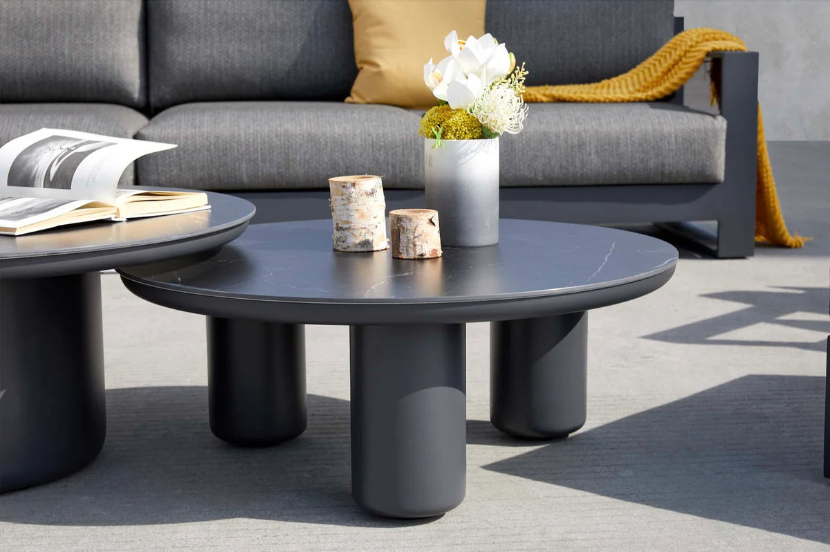 High-end modular designer aluminum garden furniture - IRIS COZY BLACK