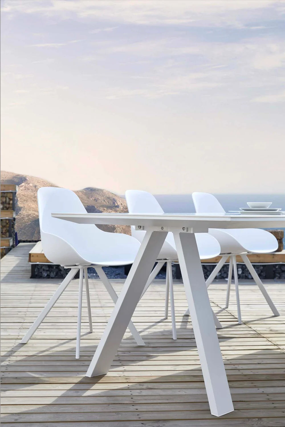 Aluminum garden table with ceramic top 240CM - MONDO