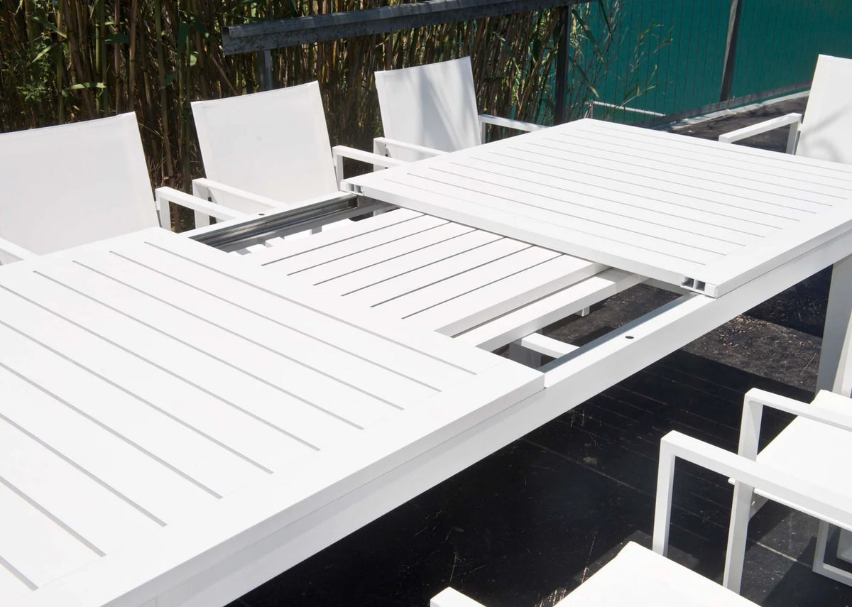 Outdoor extendable aluminum table - FILLY WHITE