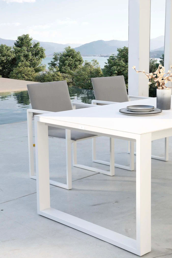Aluminum garden table - COMO with ceramic top 200/240CM