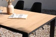 High-end teak and aluminum garden table - COMO BLACK 200CM