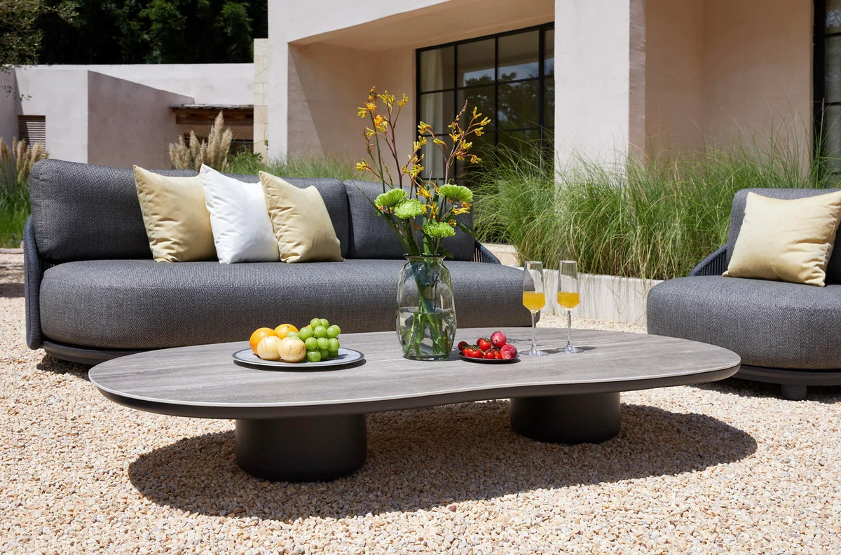 Outdoor design garden furniture in aluminum and rope - AURA NOIR