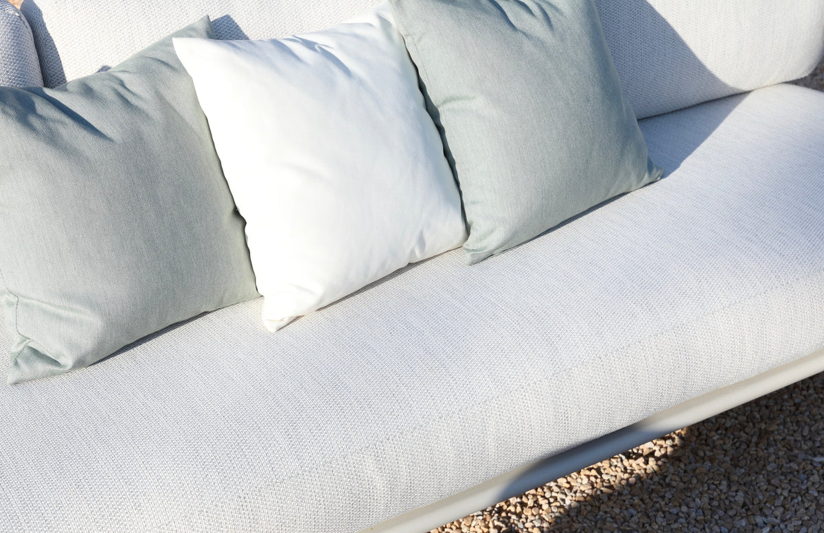 Designer garden set in aluminum and braided rope - AMAIA